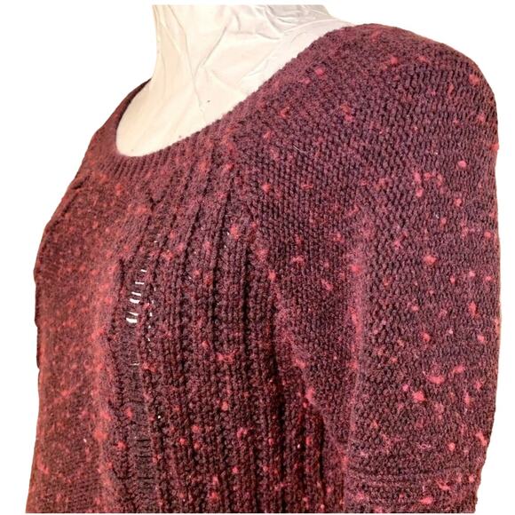 American Eagle Chunky Cable Knit Sweater Womens M Wool Blend Pullover Whimsigoth - Picture 8 of 13